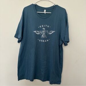 Keith Urban Tee Shirt Adult‎ Large Blue Country Music 2018 Graffiti U World Tour